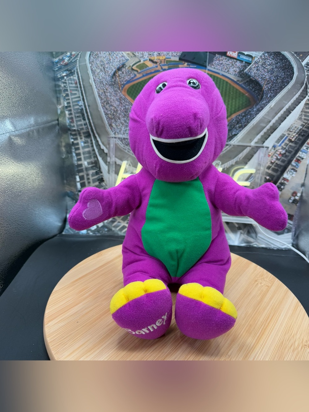 Vintage Barney the Purple Dinosaur Play Along 1998 Hasbro Playskool Plush